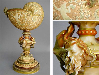 Lot 437 - Royal Worcester Porcelain Vase Molded as a...