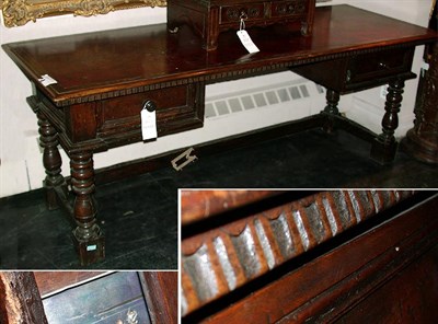 Lot 224 - Italian Renaissance Style Walnut Library Table...