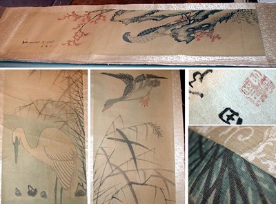 Lot 385 - Set of Ten Korean Paintings for a Screen...