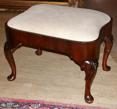 Lot 284 - Queen Anne Style Mahogany Stool The...