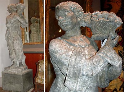 Lot 292 - Continental Rococo Style Carved Stone...