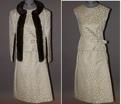 Lot 611 - Dior New York Fur Trimmed Cocktail Ensemble...