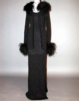 Lot 612 - Feathered Knit Evening Ensemble American,...