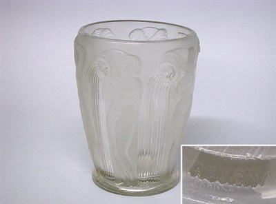 Lot 399 - Lalique Danaides Frosted Colorless Glass Vase...