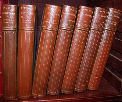 Lot 347 - [BINDINGS] SYMONDS, J.A. Works 7 vols. 8vo,...