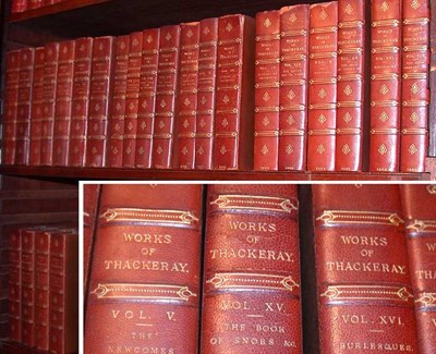 Lot 350 - [BINDINGS] THACKERAY, W.M. Works 24 vols. 8vo,...