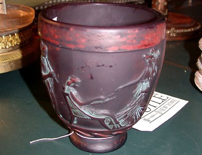 Lot 349 - George de Feure Art Deco Molded Glass Vase Of...