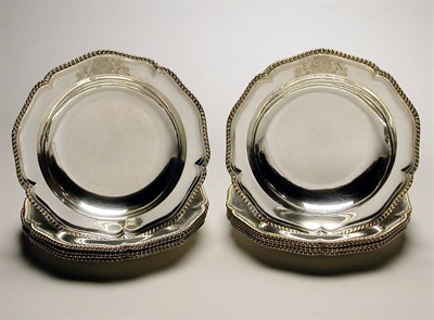 Lot 283 - Set of Twelve George III Silver Soup Plates...