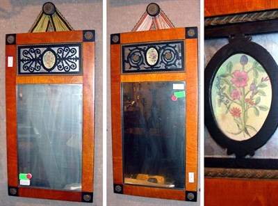 Lot 515 - Pair of Victorian Part Ebonized Mirrors