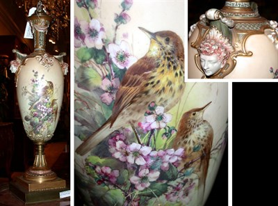 Lot 438 - Royal Worcester Gilt-Decorated Porcelain Vase...