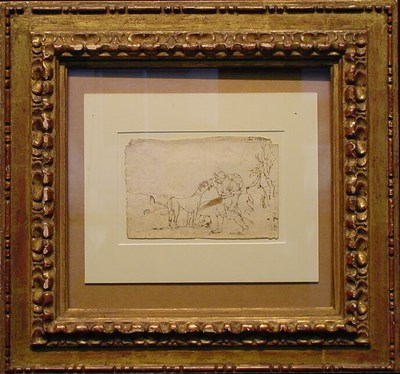 Lot 29 - Dutch School 17th Century TRAVELER WITH HOUNDS...