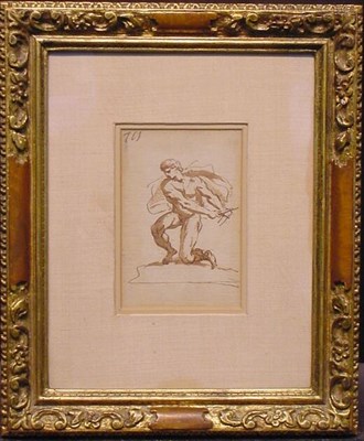 Lot 10 - Italian School 17th Century HERCULES (?) Pen...