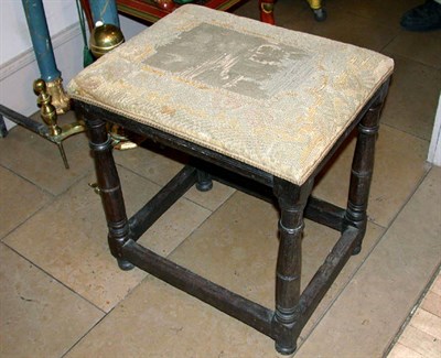 Lot 343 - Jacobean Oak Joint Stool