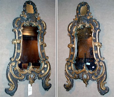 Lot 268 - Pair of Continental Rococo Painted and Gilt...