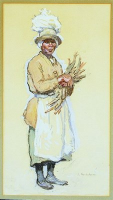 Lot 108 - Gari Melchers 1860-1932 WOMAN HOLDING A BUNDLE...