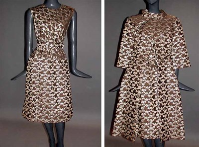 Lot 561 - Pauline Trigere Brocade Cocktail Ensemble...