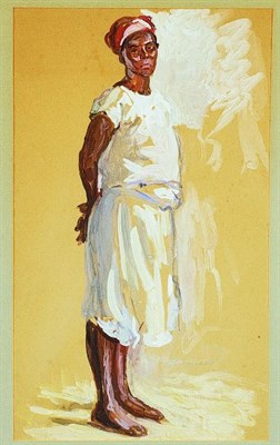 Lot 107 - Gari Melchers 1860-1932 STANDING WOMAN Signed...