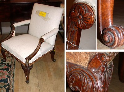 Lot 266 - George II Mahogany Library Chair 18th Century...
