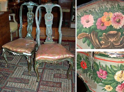 Lot 264 - Pair of Continental Rococo Polychrome...