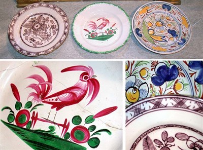 Lot 455 - Group of Three Continental Faience Plates
