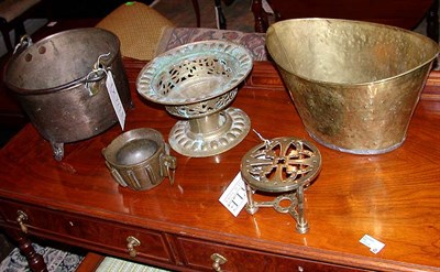 Lot 138 - Miscellaneous Group of Five Brass Articles