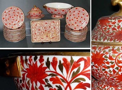Lot 618 - English Porcelain Partial Dinner Service Early...