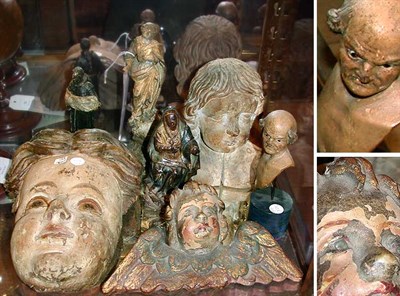 Lot 182 - Miscellaneous Group of Carved Wood Figures...