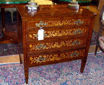Lot 134 - Dutch Marquetry Inlaid Mahogany Chest Height...