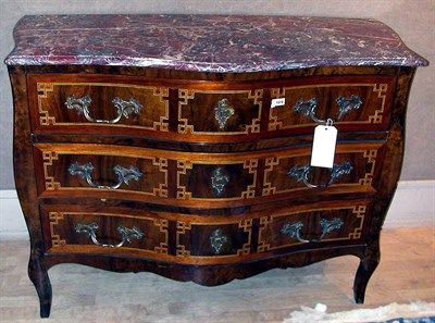 Lot 227 - Louis XV Style Marble Top Parquetry and Line...