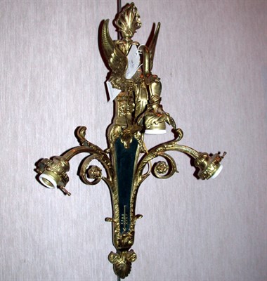 Lot 195 - Pair of Empire Style Bronze Three-Light...
