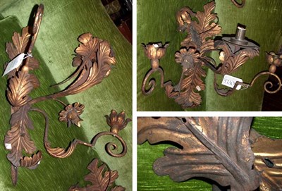 Lot 169 - Pair of Continental Baroque Style Gilt-Metal...