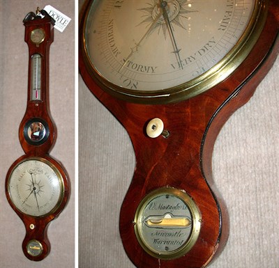 Lot 588 - George III Inlaid Mahogany Barometer O....