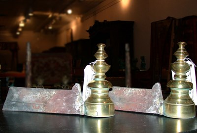 Lot 584 - George III Style Brass Fire Fender Of...