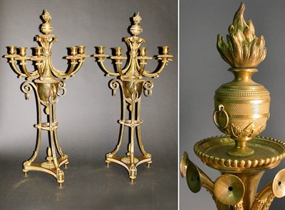Lot 581 - Pair of George III Gilt-Bronze Five-Light...
