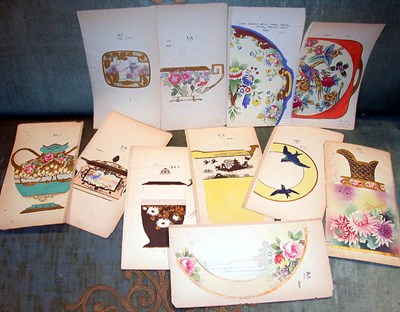 Lot 377 - Five Designs for Noritake Porcelain Each...