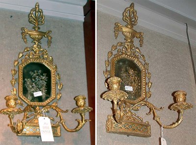 Lot 577 - Pair of George III Style Gilt-Wood Girandole...
