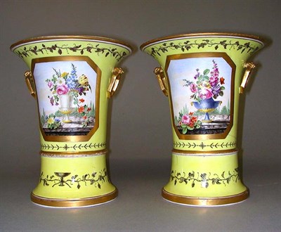 Lot 659 - Pair of Paris Porcelain Vases Early 19th...
