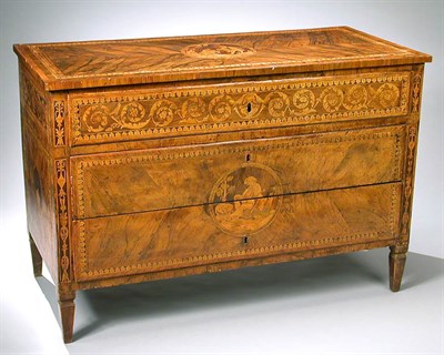 Lot 204 - Italian Neoclassical Marquetry Inlaid Walnut...