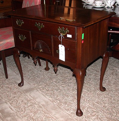 Lot 192 - Queen Anne Style Mahogany Dressing Table