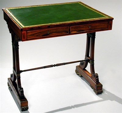 Lot 608 - Regency Gilt-Bronze Mounted Inlaid Rosewood...