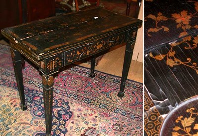 Lot 254 - Chinese Export Gilt Decorated Black Lacquered...