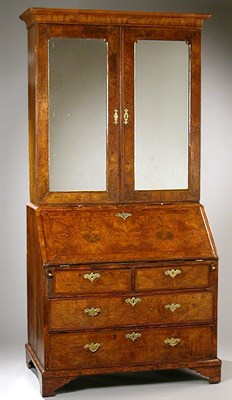Lot 196 - George II Walnut Bureau Bookcase 18th Century...