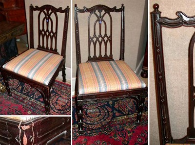 Lot 329 - Pair of George III Mahogany Side Chairs Each...