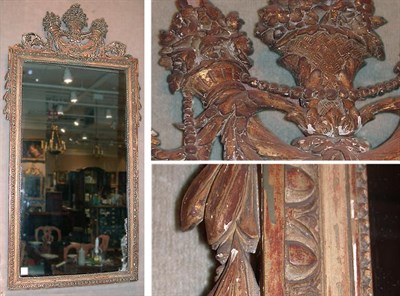 Lot 252 - Louis XVI Painted and Gilt Mirror