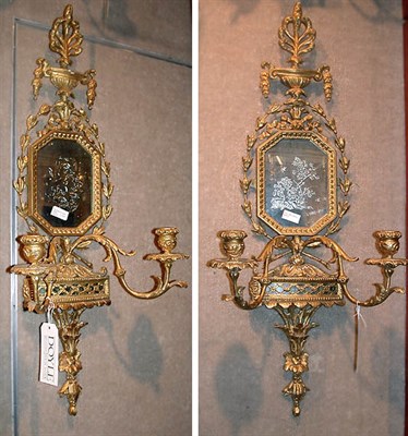 Lot 610 - Pair of George III Style Gilt-Wood Two-Light...