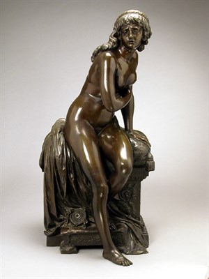 Lot 244 - Bronze Figure of Psyche After Augustin Pajou,...