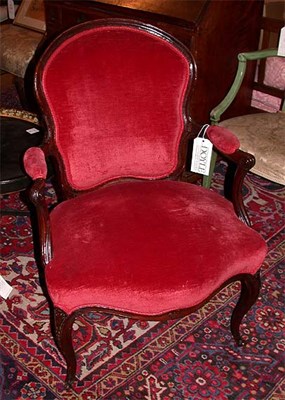 Lot 399 - Louis XVI Style Walnut Fauteuil