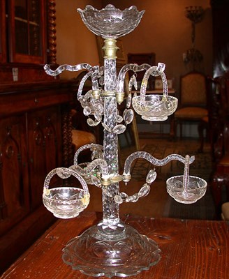 Lot 390 - Regency Style Cut Glass Epergne