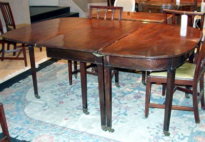Lot 251 - George III Mahogany Three-Part Banquet Table