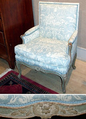Lot 616 - Louis XV Style Painted Bergere